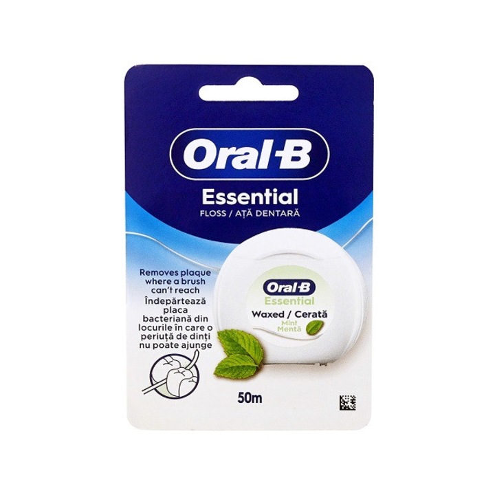 Ata dentara cerata Oral-B Essential Menta 50m, 1 buc