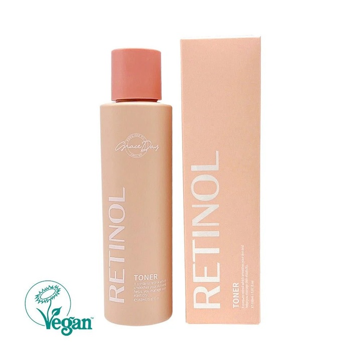 Toner cu Retinol Grace Day, 150ml, pentru piele sensibilă, efecte anti-aging