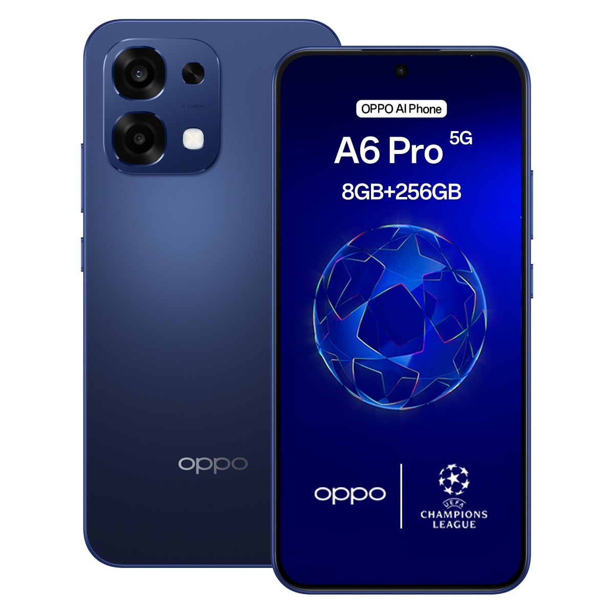 Telefon mobil OPPO A6 Pro, 256GB, 8GB RAM, 5G, Dual SIM, Baterie 6500 mAh, Camera AI, Albastru Stelar+Incarcator OPPO SUPERVOOC 45W Alb