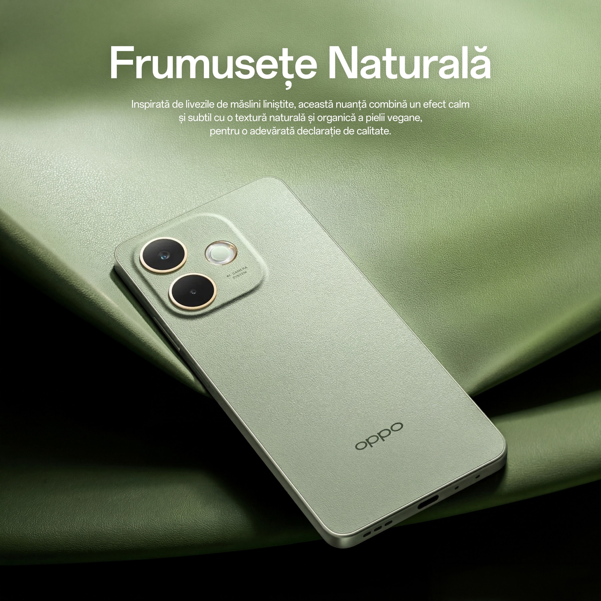 Telefon mobil OPPO A5 Pro, 256GB, 8GB RAM, 5G, Dual SIM, Baterie 5800 mAh, Camera AI, Verde+ Incarcator OPPO SUPERVOOC 45W Alb