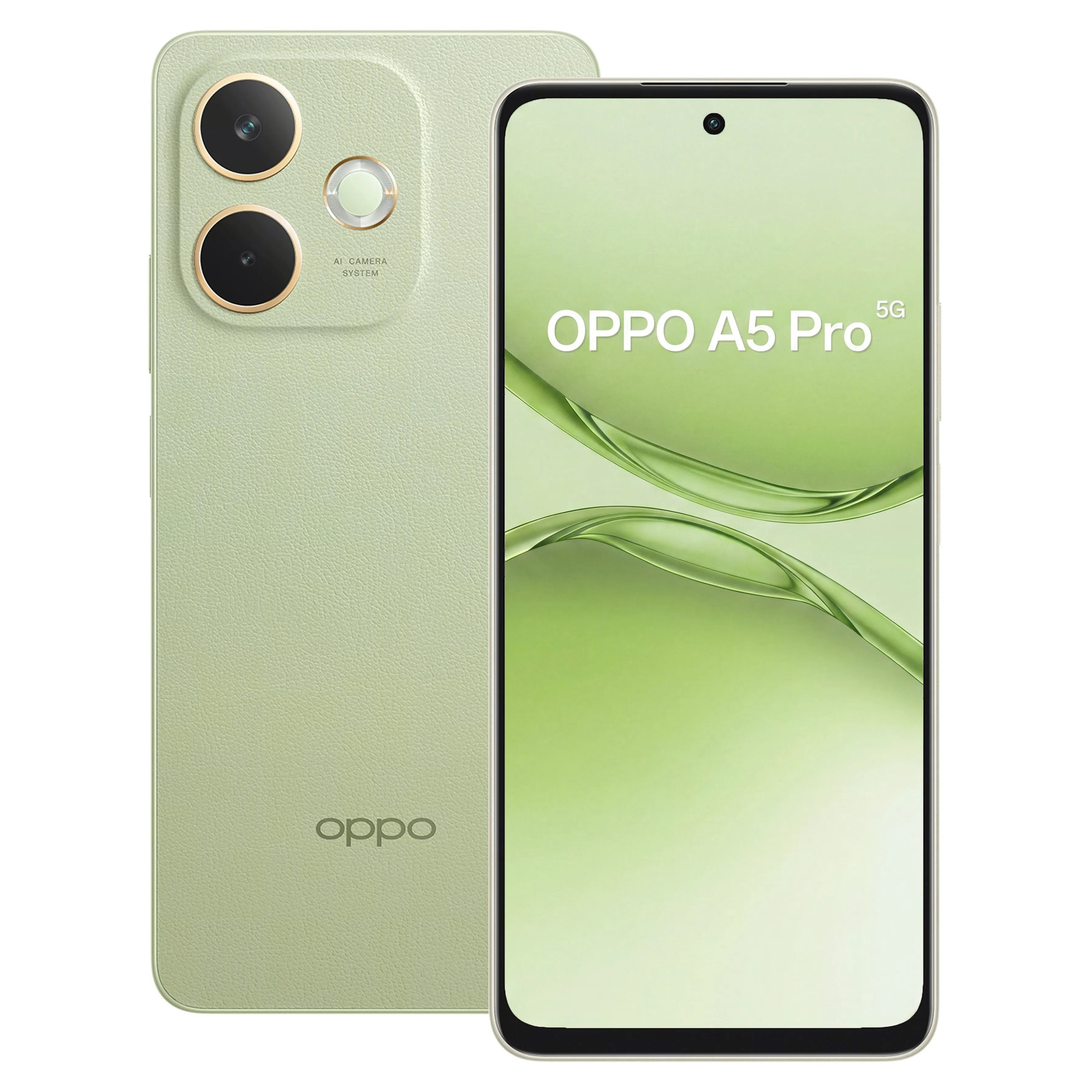 Telefon mobil OPPO A5 Pro, 256GB, 8GB RAM, 5G, Dual SIM, Baterie 5800 mAh, Camera AI, Verde+ Incarcator OPPO SUPERVOOC 45W Alb