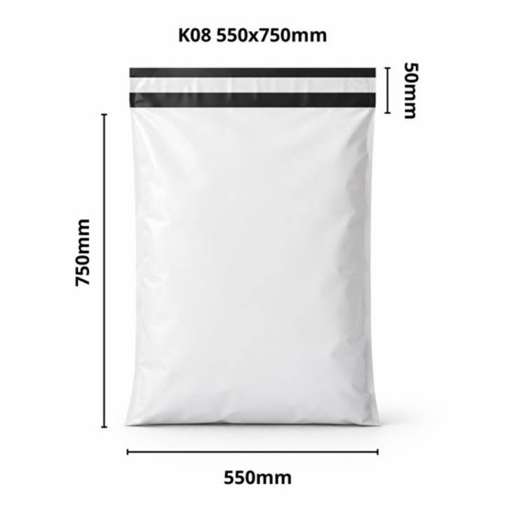 Set 50 plicuri de curierat K8 550X750mm+50 mm (0730) 55micr