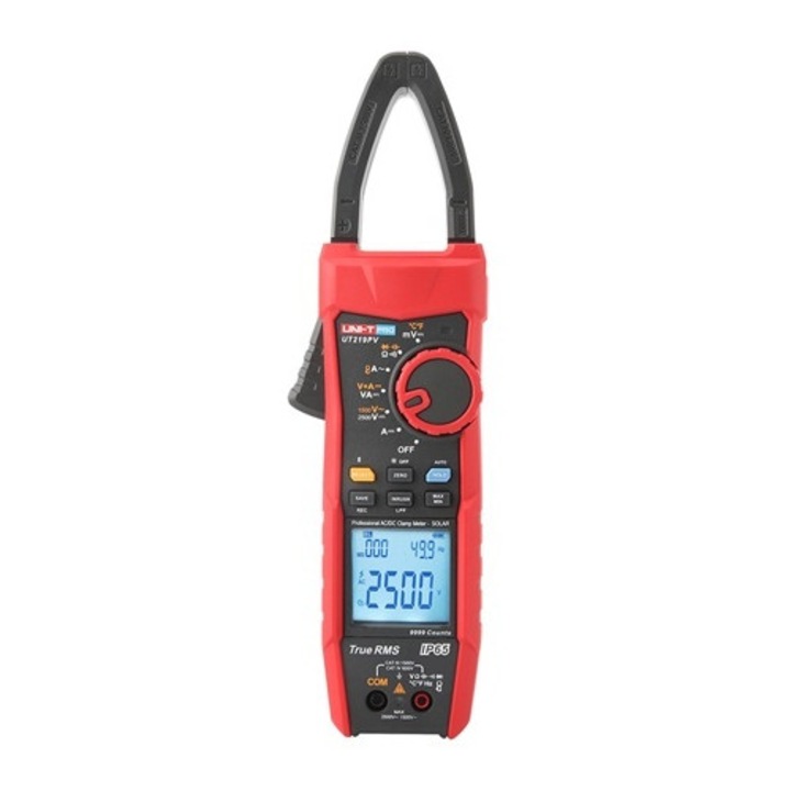 Multimetru digital UNI-T UT219PV, cleste ampermetric AC/DC, 9999 cifre, 35mm, 999.9A