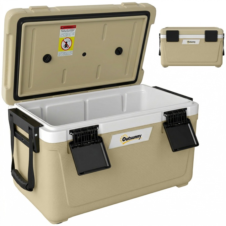 Cutie frigorifică, Outsunny, HDPE, spumă PU, 42, 6L, cachi, 66, 6x38, 5x40cm