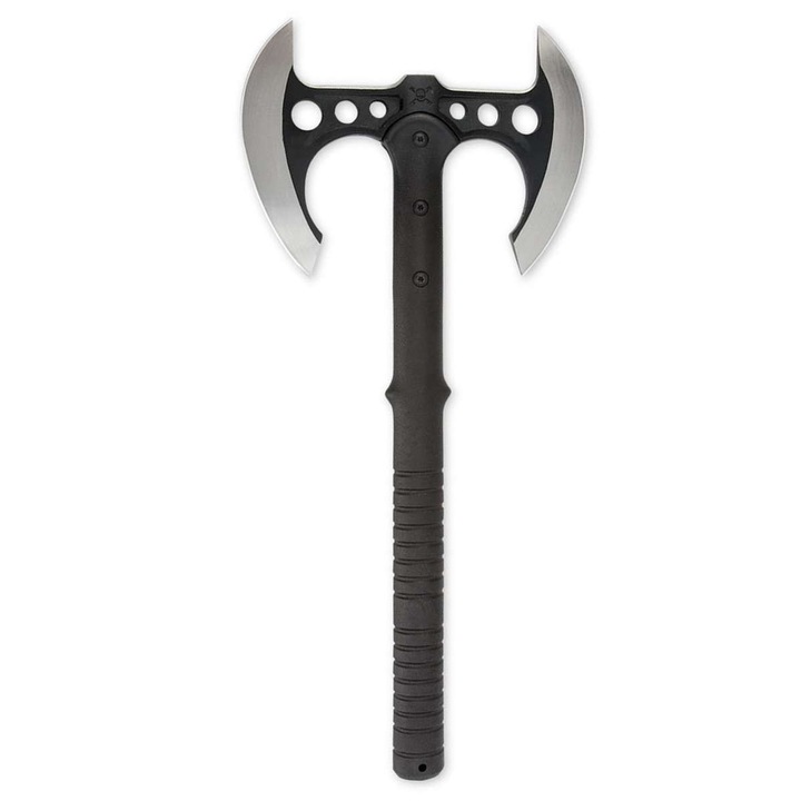 United Cutlery M48 taktikai tomahawk két pengével, rozsdamentes acél, Cordura nylon tok, 14cm, 429mm