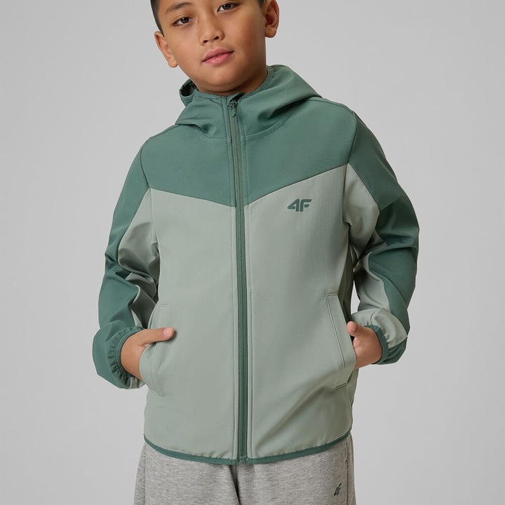 Geaca Softshell 4F M477 Copii, verde