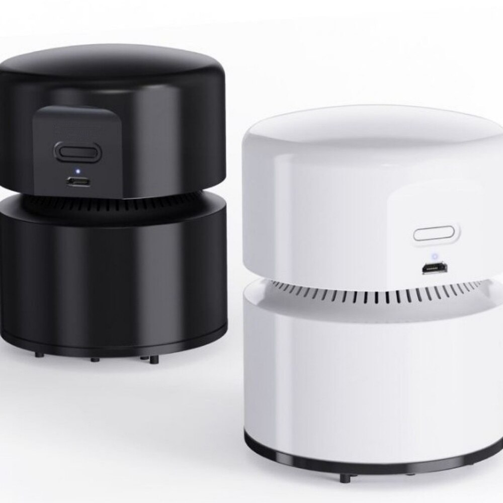 Aspirator portabil de birou, pentru curatarea uscata si umeda, fara fir, cu 2 trepte de putere, baterie de mare capacitate de 1800 mAh, rezervor detasabil, 4 W, negru
