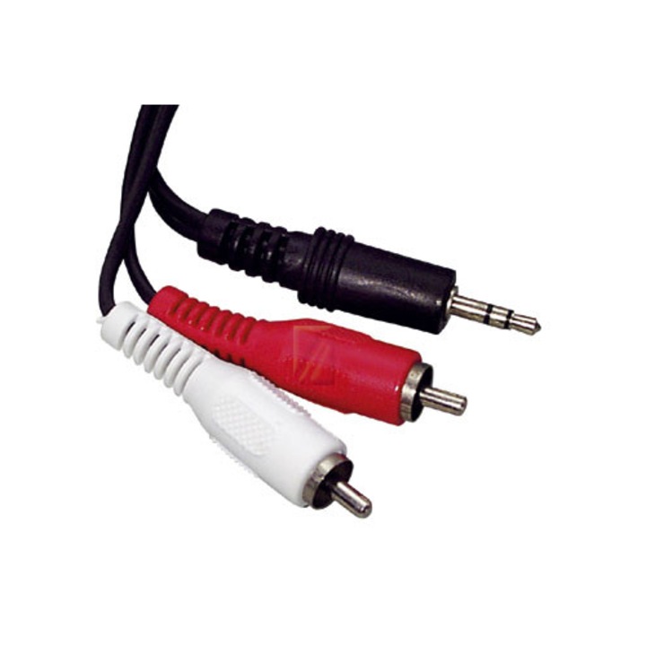 3.5mm sztereó apa kábel, 2RCA apa, 3m ASWO