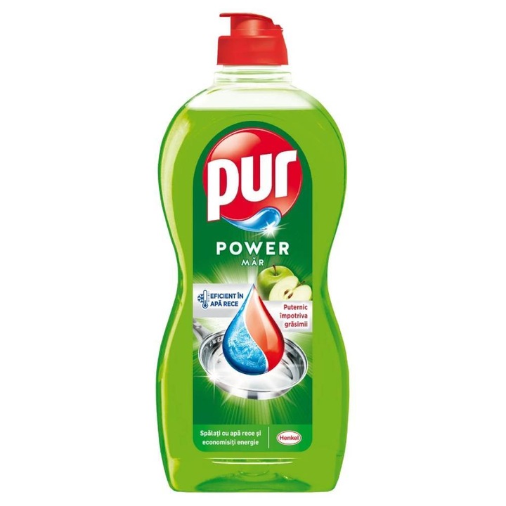 Detergent de vase Pur lichid, 450ml, măr