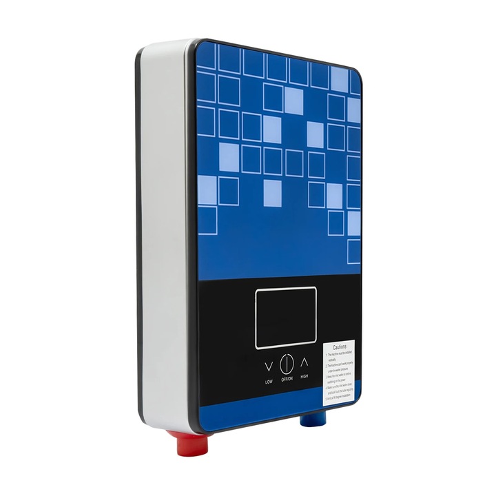 Încălzitor instant de apă, electric, 4500 W, control tactil, LED, IPX4, argintiu