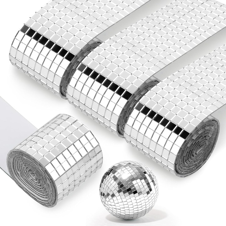 Öntapadós mozaik készlet, 6400 darab, akril, 5x5mm, többszínű