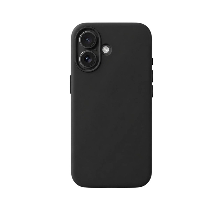 Husa de Protectie Telefon, Flippy, Compatibila cu iPhone 17, Silicon Premium Antisoc, Protectie Completa 360, Design Modern, Anti-Zgirieturi, Interior Microfibra, Negru