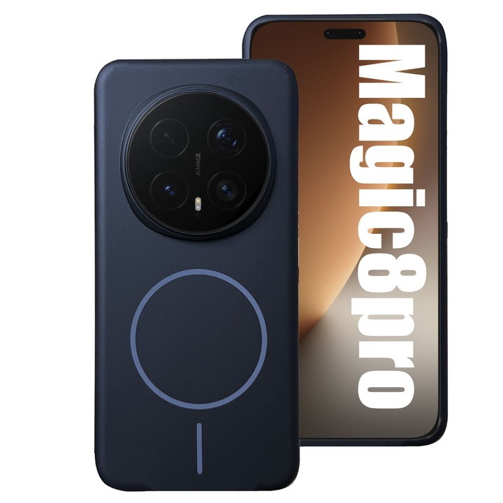 Калъф за Honor Magic8 Pro, TPU, Повдигнати ръбове за камерата, Устойчив на изпускане, Черен