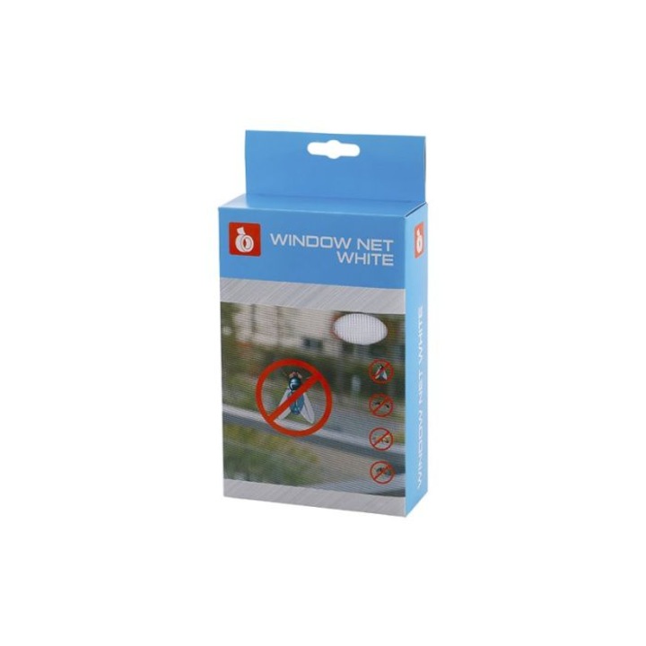 Plasa anti-tantari pentru ferestre cu banda autoadeziva, alb 150x130cm Festa 40050