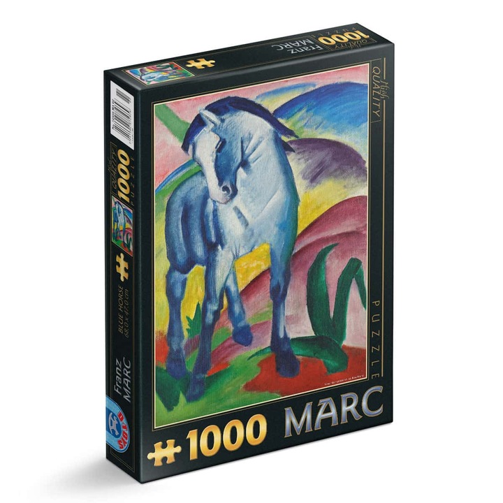 Puzzle Franz Marc - Puzzle adulti 1000 piese - Blue Horse/Cal albastru