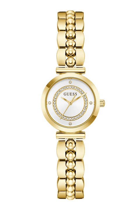 GUESS, Ceas-bratara cu cristale pe cadran, Auriu