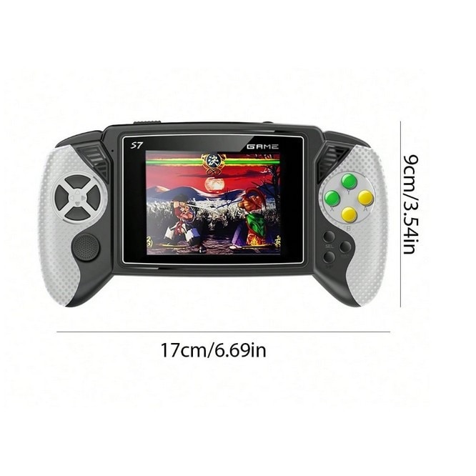 Consola de jocuri retro S7 ecran 3.5 inch conexiune TV SkyTechs® 620 de jocuri baterie litiu reincarcabila 1020mAh alb