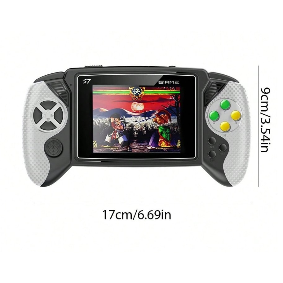 Consola de jocuri retro portabila S7 conexiune TV SkyTechs® ecran 3.5 inch 620 de jocuri baterie litiu reincarcabila, 1020mAh - rosu