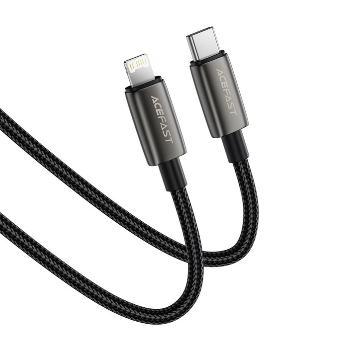 Cablu USB-C la Lightning, AceFast, 30W, 1.2m, negru