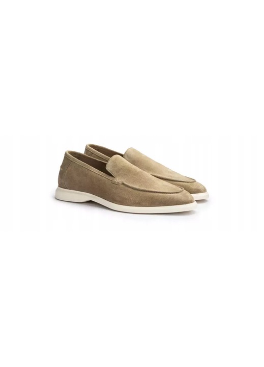 Lloyd, Mocasini barbati Stride Flex, piele intoarsa, bej, Bej
