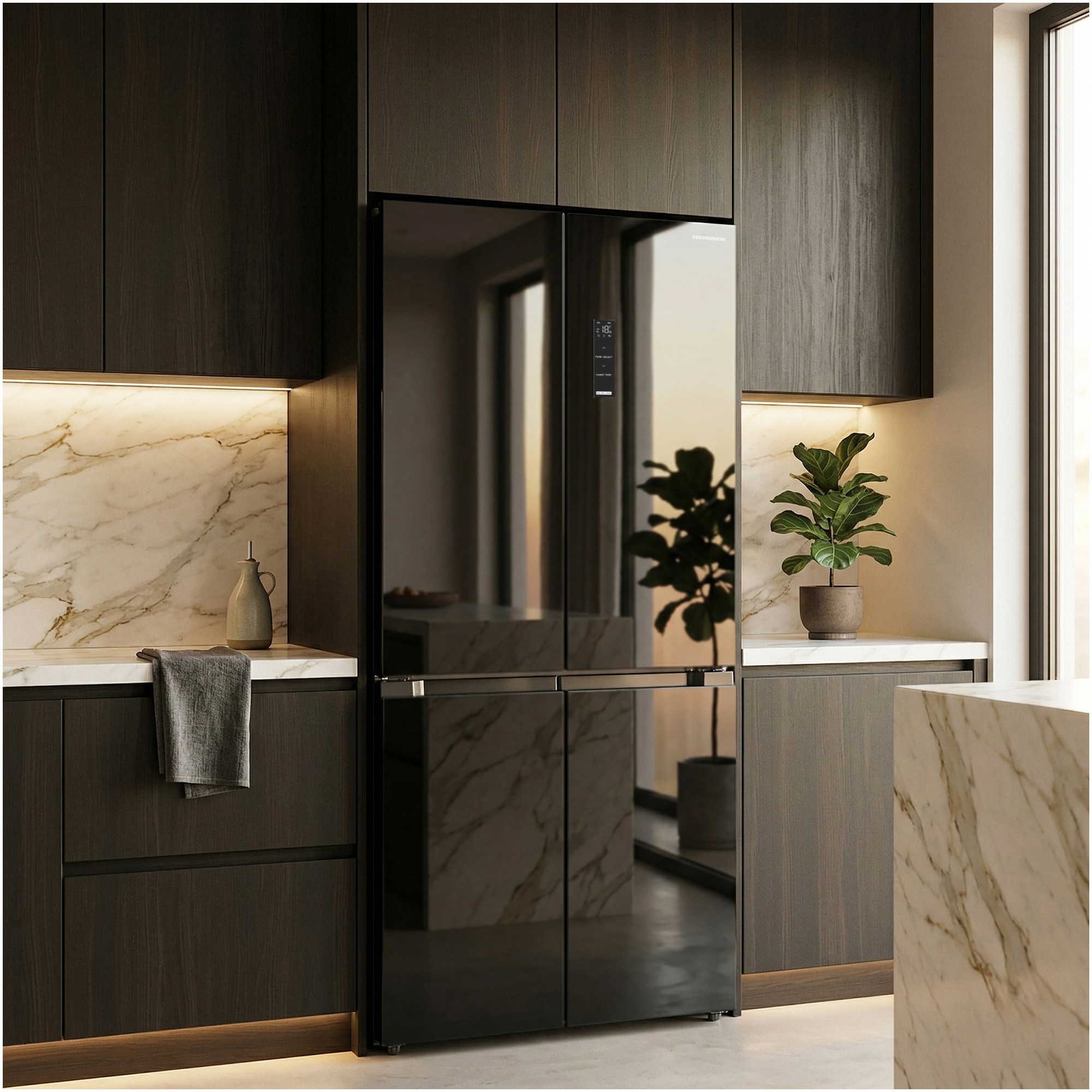 Side by side multidoor Heinner HSBS-M515MDINVHGBKE++, 515 l, Clasa