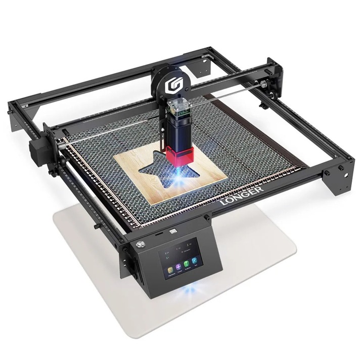 Pat laser, masa de lucru tip fagure pentru masina de gravat si taiat cu laser CO2, suprafata 40 x 40 x 2, 2 cm, platforma metalica stabila