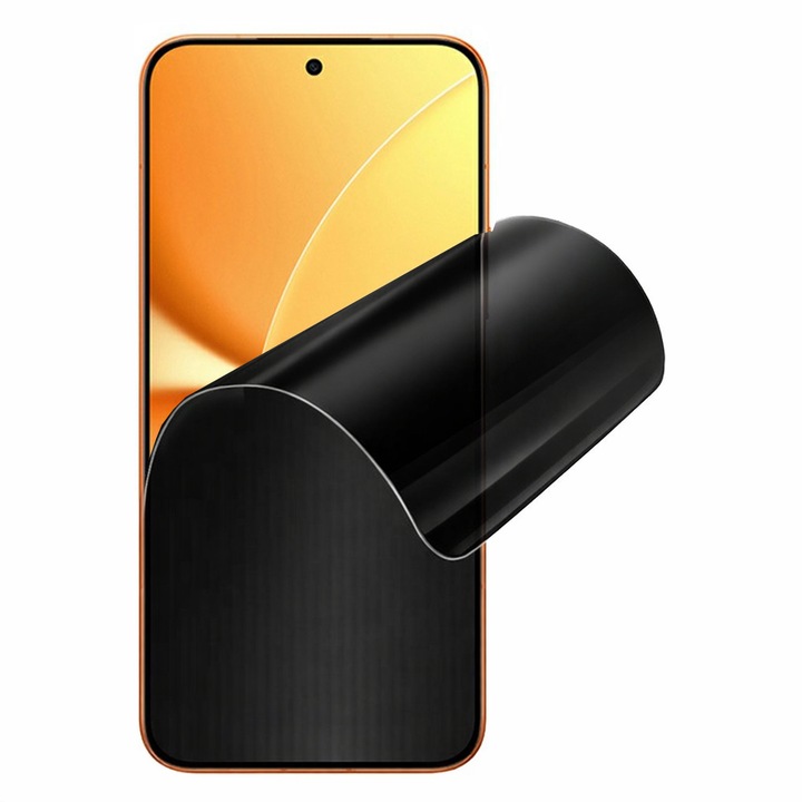Folie Privacy Silicon Ecran pentru Xiaomi Poco X8 Pro, Silicon Hydrogel, Flexible Hydro-Crystal, Protectie Completa, Full Glue, Instalare usoara, Set complet pentru Instalare