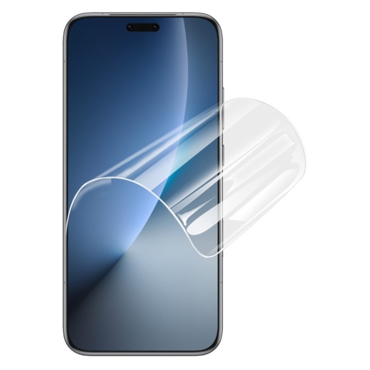 Folie Silicon Ecran pentru Honor Magic 8 Pro, Silicon Hydrogel Regenerabil, Flexible Hydro-Crystal, Protectie Completa, Full Glue, Instalare usoara, Set complet pentru Instalare