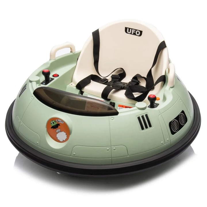 Kinderauto UFO 360 – Masinuta electrica cu telecomanda 12V, 80W, Verde