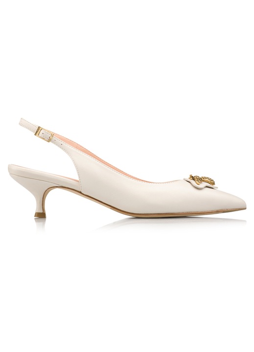 Pantofi dama, Musette, NEW BEE A123, Piele naturala, Ivoire