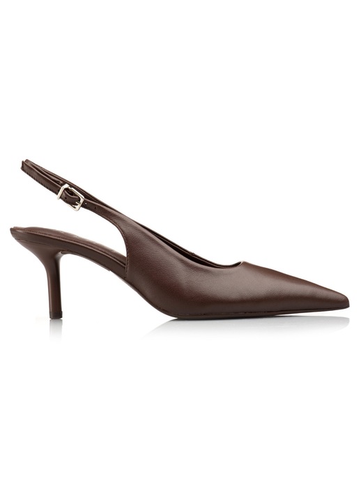 Pantofi dama, Musette, FEDERICA, Piele naturala, Maro