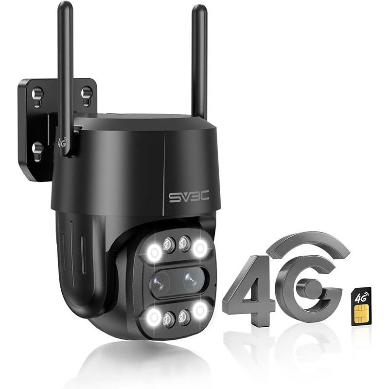 Camera Cu Sim Camera de supraveghere exterioara SV3C 4G LTE PTZ cu cartela SIM ( No ...