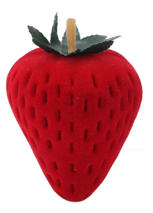 Cutie bijuterii inel capsuna rosie personalizata pentru logodna nunta