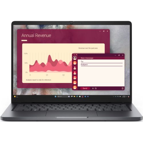 Laptop Business DELL Pro 14 PC14250, cu procesor Intel Core 5 120U, 14'' IPS, 16 GB DDR5, 512 GB SSD, Intel Graphics, Ubuntu Linux