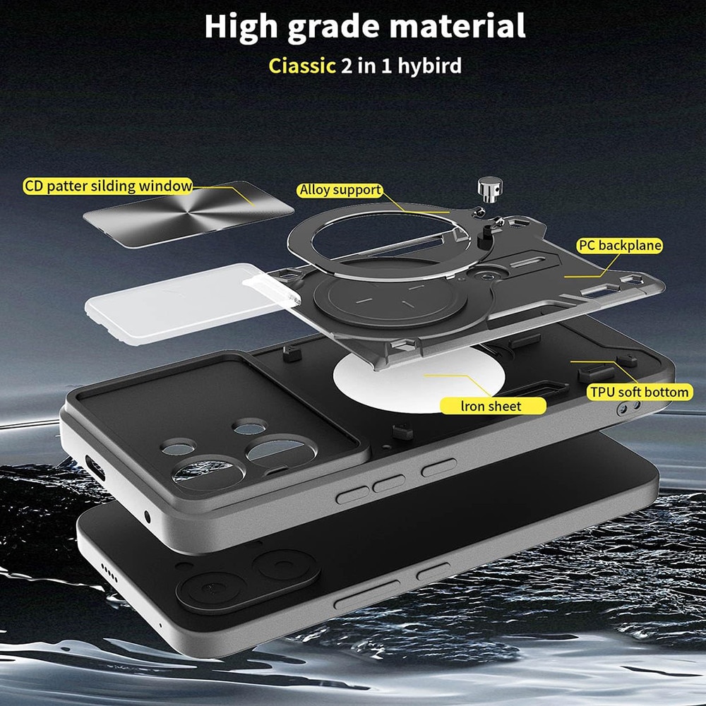Husa antisoc pentru Xiaomi Poco X8 Pro Max cu protectie camera, CamGuard Pro, Negru