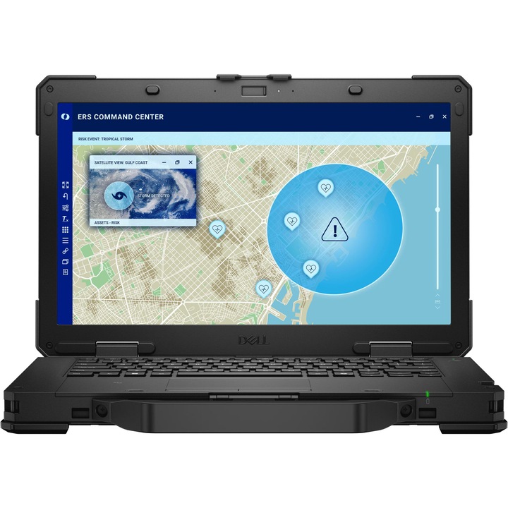 Laptop Dell Pro Rugged RB14250, 14 inch 1920 x 1080, Intel 165U 12 C / 14 T, 1.7 GHz - 4.9 GHz, 12 MB cache, 55 W, 32 GB DDR5, 1 TB SSD, Intel Graphics, Windows 11 Pro