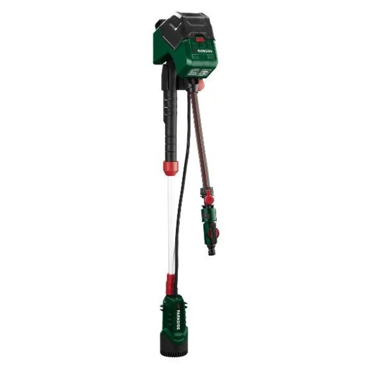 Pompa de butoi pentru apa de ploaie, alimentata cu baterie de 12V »PRPA cu baterie si incarcator inclus, Presiunea de lucru:maxim 1, 1 bar, maxim 1500 l/h