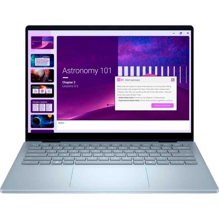 Laptop Dell 14 Plus DB04250, 14 inch 1920 x 1200 Touchscreen, Intel 256V 8 C / 8 T, 2.2 GHz - 4.8 GHz, 12 MB cache, 12 W, 16 GB LPDDR5X, 1 TB SSD, Intel Arc Graphics, Windows 11 Pro, Tastatura International