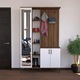 Set Mobilier Hol Melena, Nuc/Alb, PAL Melaminat, 120x37.5x199 cm