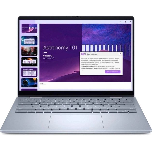 Laptop Dell 14 Plus DB04250, 14 inch 1920 x 1200 Touchscreen, Intel 256V 8 C / 8 T, 2.2 GHz - 4.8 GHz, 12 MB cache, 12 W, 16 GB LPDDR5X, 1 TB SSD, Intel Arc Graphics, Windows 11 Pro, Tastatura International