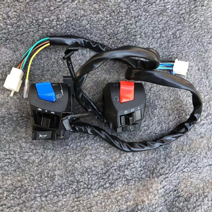 Ghidon moto Motonfs compatibil cu Comenzi Ghidon 2 Buc 22mm Soc Manual Bloc Lumini ATV Cafe Racer bucati Stanga Si Dreapta
