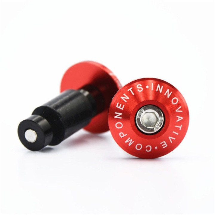 Ghidon moto Motonfs compatibil cu Set 2 Buc Capete De Ghidon Rosu G8DODK