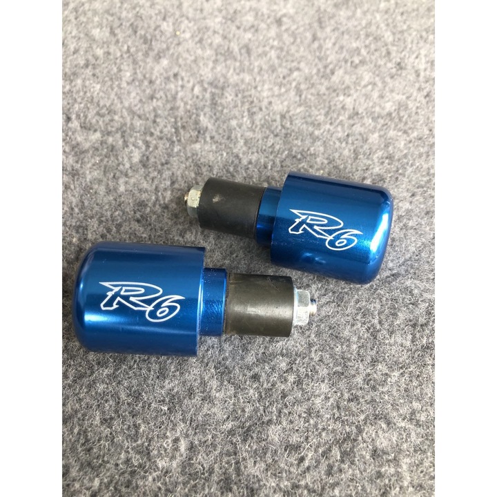 Ghidon moto Motonfs compatibil cu Capete de ghidon R6 Albastru 2 Bucati Yamaha Yzf MJH6
