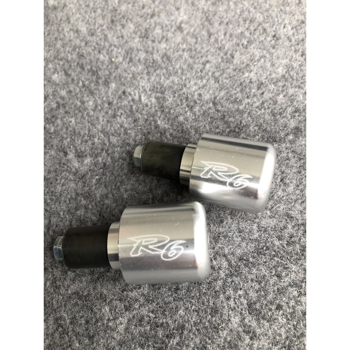 Ghidon moto Motonfs compatibil cu Capete de ghidon R6 Argintiu 2 Bucati Yamaha Yzf 99GK