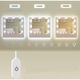 Тоалетна маса Brius Kailyn с огледало, регулиращо LED осветление, вградени AC и USB контакти, 40x107x144 см, бяла