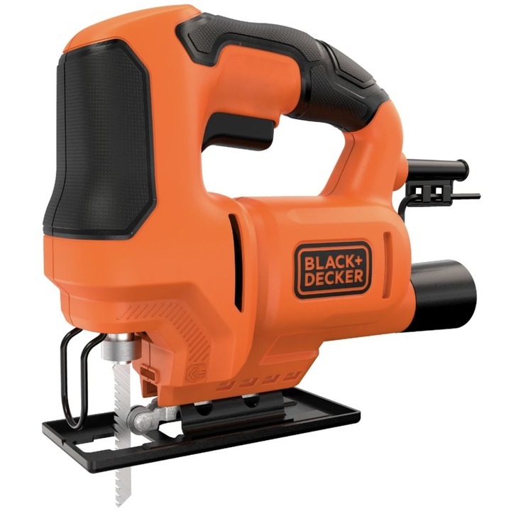 Fierastrau electric vertical, pendular, Black+Decker, pentru placi de lemn, tabla si tevi metalice, 400 W, 3000 curse / min, 18 mm, include panza pentru fierastrau pendular, 89 dB, 1.6 kg, 230 V