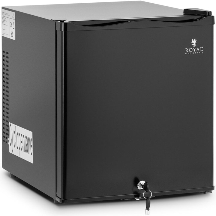 Minibár Royal Catering 28L, hűtés 3-20°C, zajszint 35dB, zárható ajtóval, LED világítás