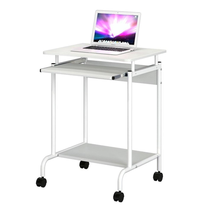 Birou mobil TECHly 600x450cm cu suflada, alb