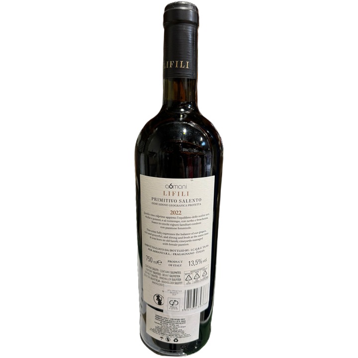 Vin Rosu Lifili Primitivo Salento IGP, 0.75l