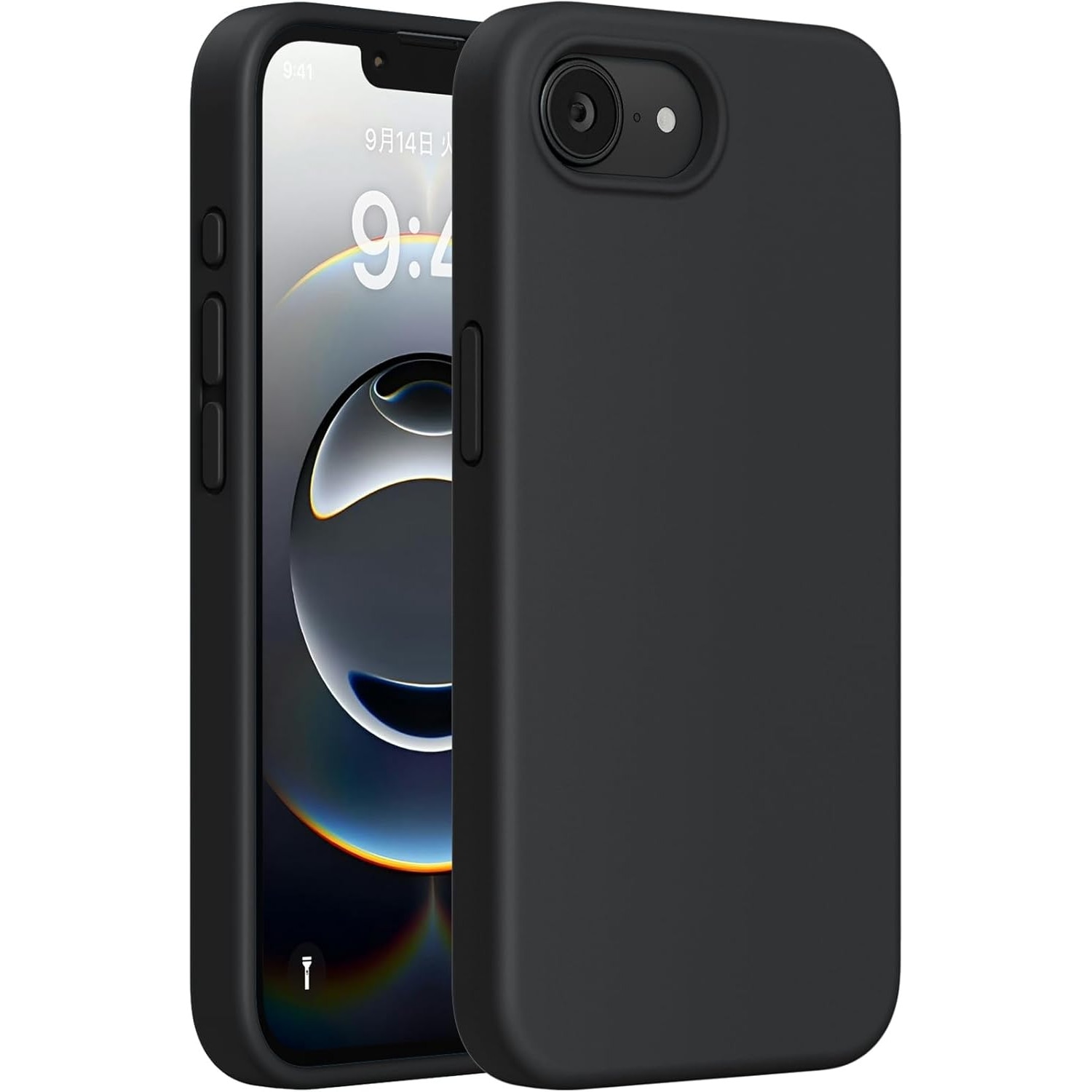BestCase® Husa TPU Ultra Slim 0.8mm Compatibila cu Apple iPhone 17e, Protectie Camera, Rezistenta la uzura, Negru mat